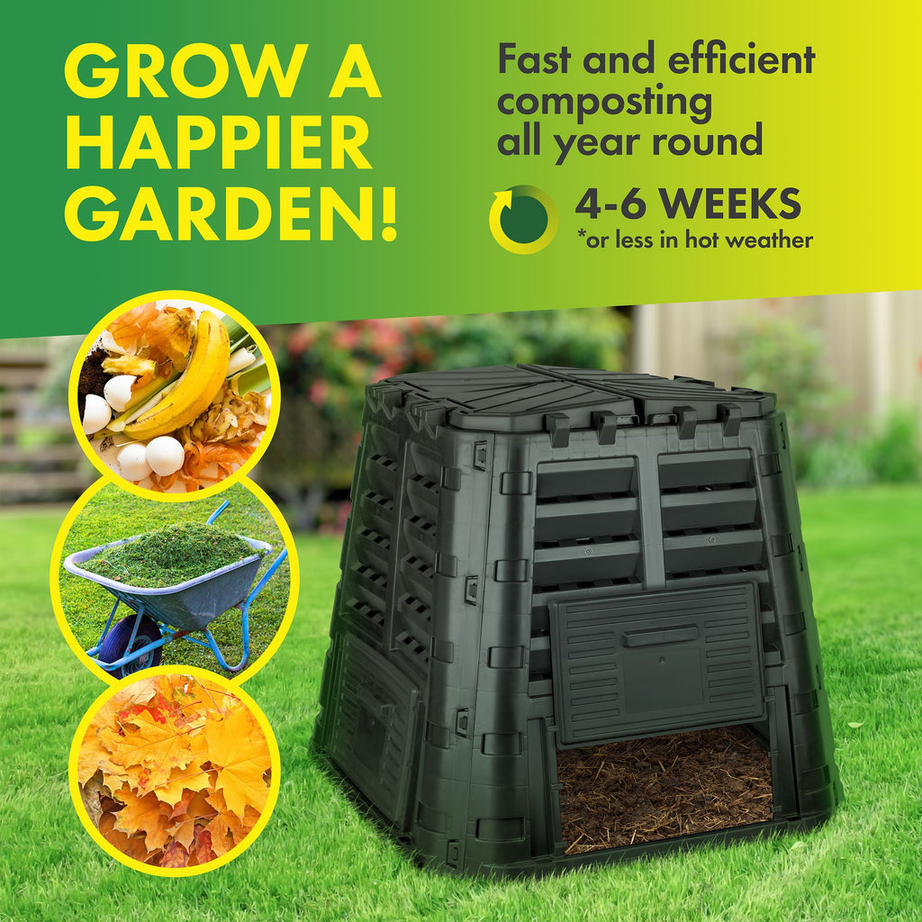 VEVOR Compost Bin 220 Gallon Outdoor Expandable Composter Easy to Setup & Large Capacity Composting Bin Fast Creation of Fertile Soil
